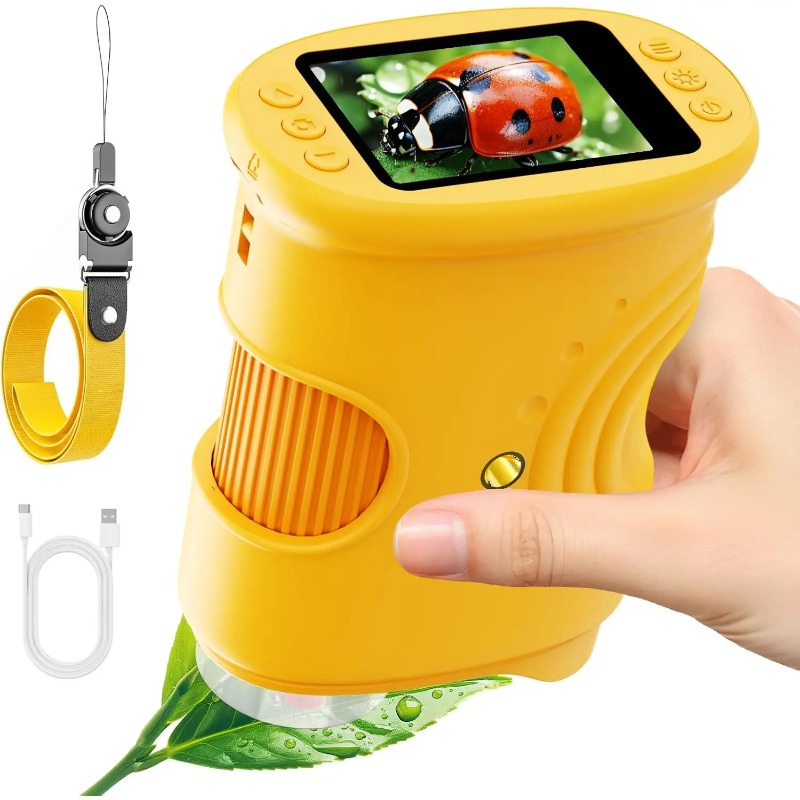 Kids Definition Of Education - Microscopio Digitale per Bambini 1000X Portatile