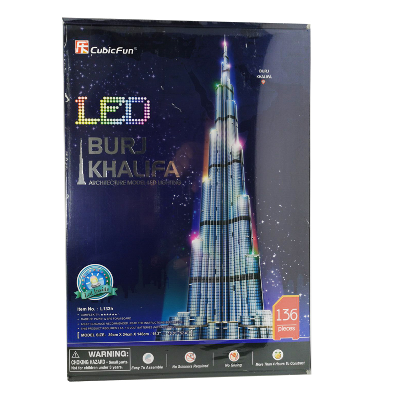 Kids Education In Dubai - Puzzle 3d 1.5m Dubai Burj Khalifa