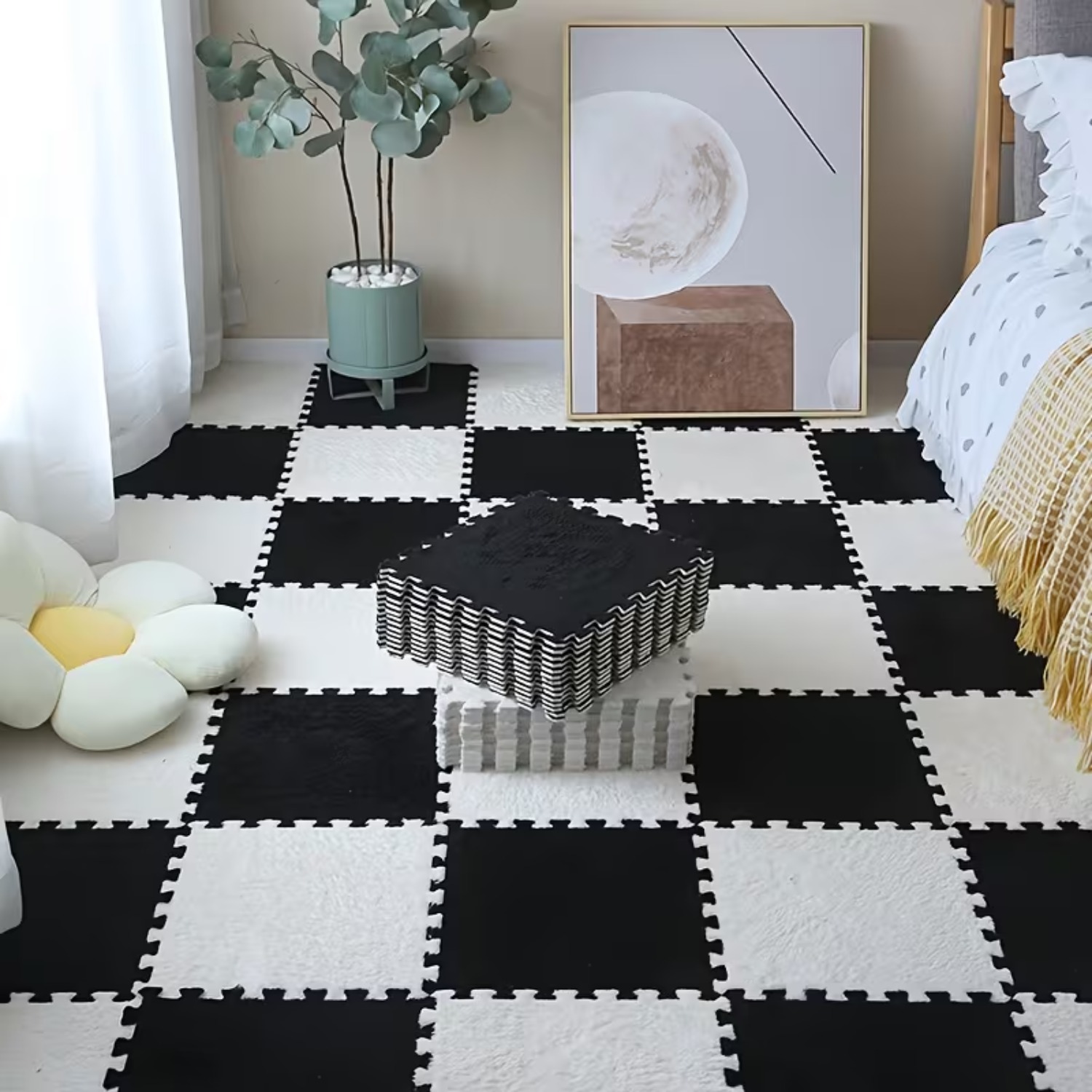 Kids Education Rug - Tappetino puzzle in morbido peluche per