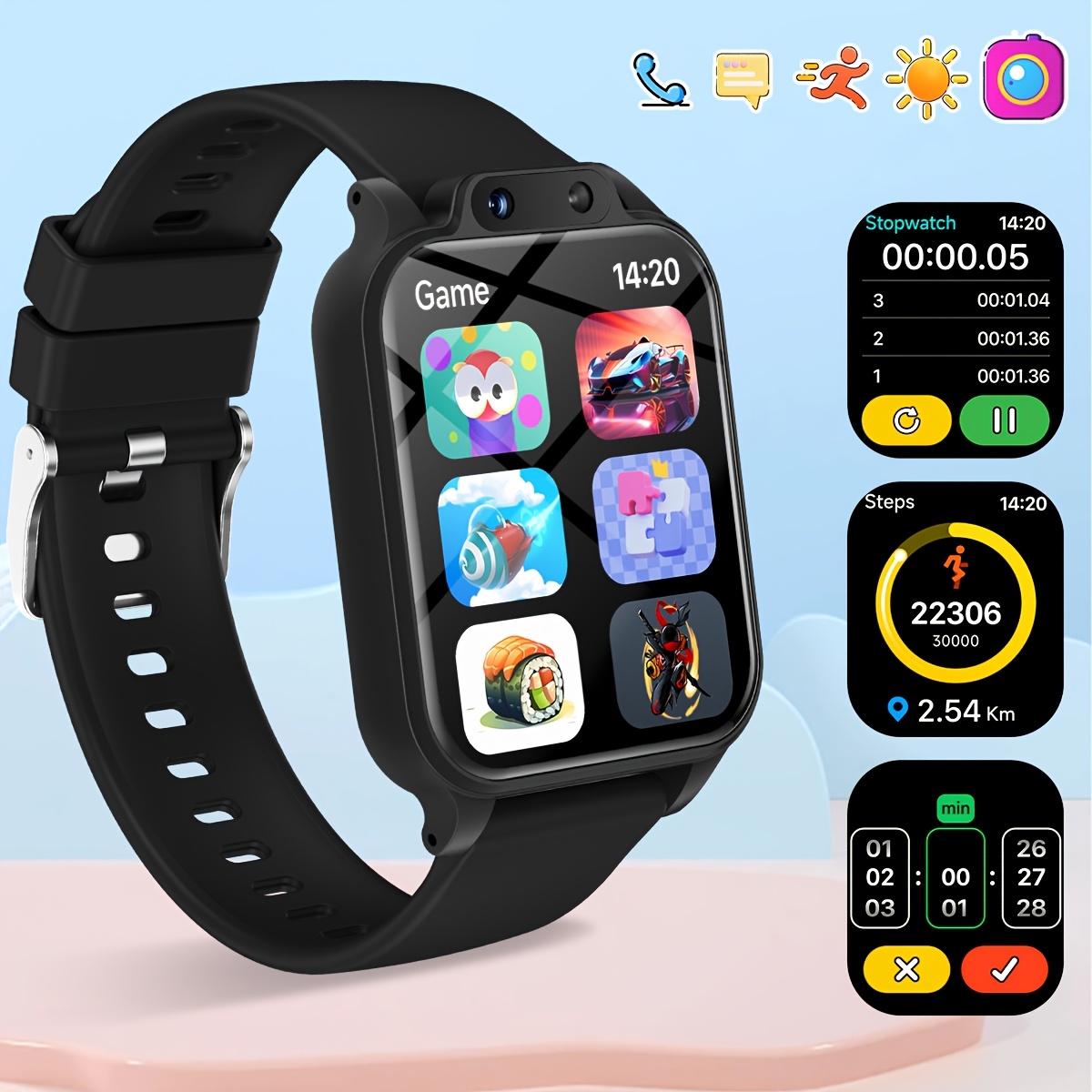 Kids Education Steps - Smartwatch per Bambini con 18 Giochi
