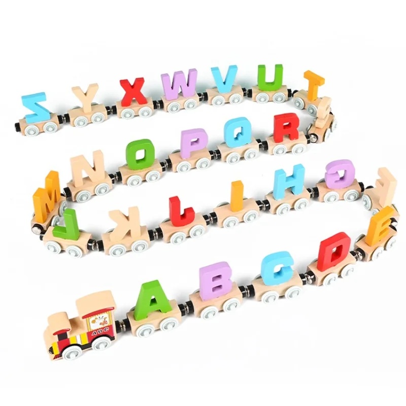 Kids Educational Box - Giocattolo del treno in legno Montessori