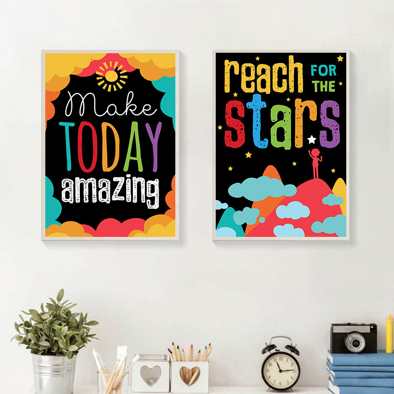 Colorato sogno carino grandi c - Inspirational Kids Education Quotes recensione e prezzo